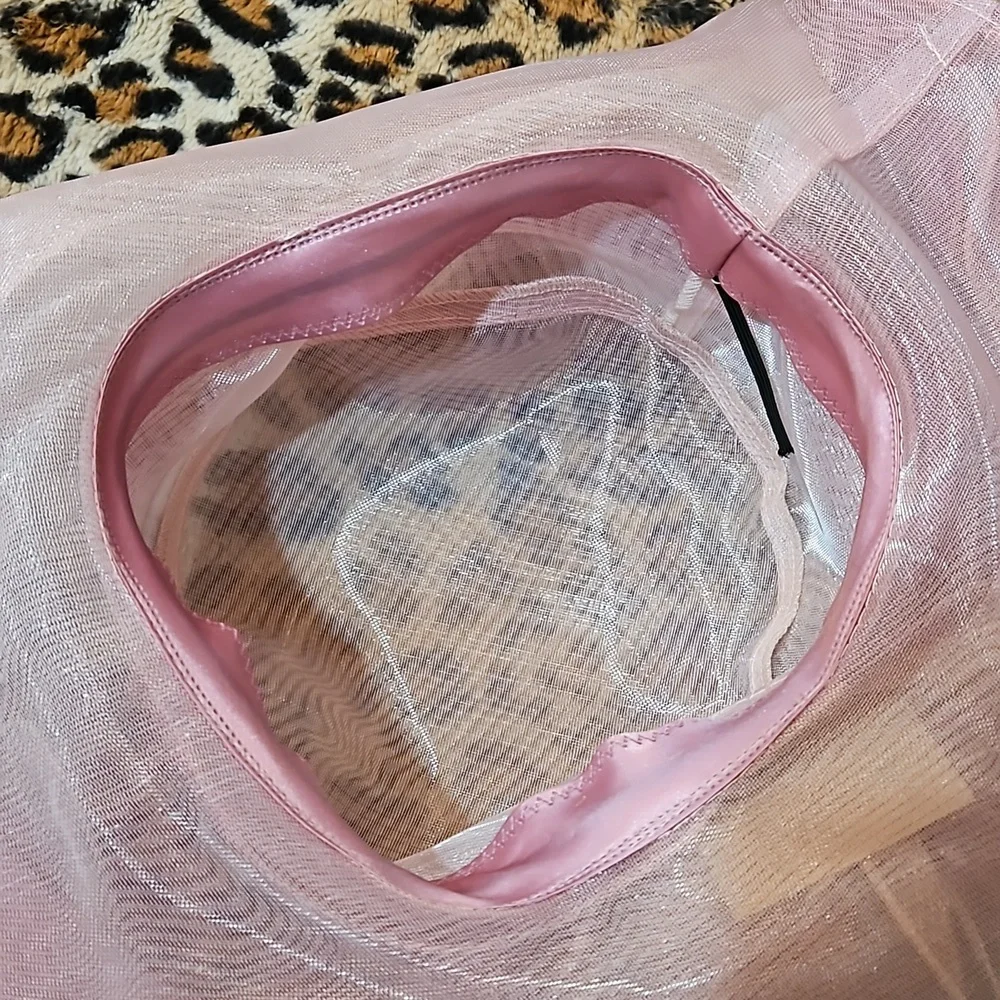 NWT‎ BLUSH PINK 2 IN 1 VELCRO FABULOUS DERBY CHURCH TEA SHOWER WEDDING HAT